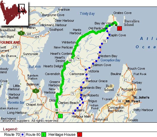Map to Heritage House